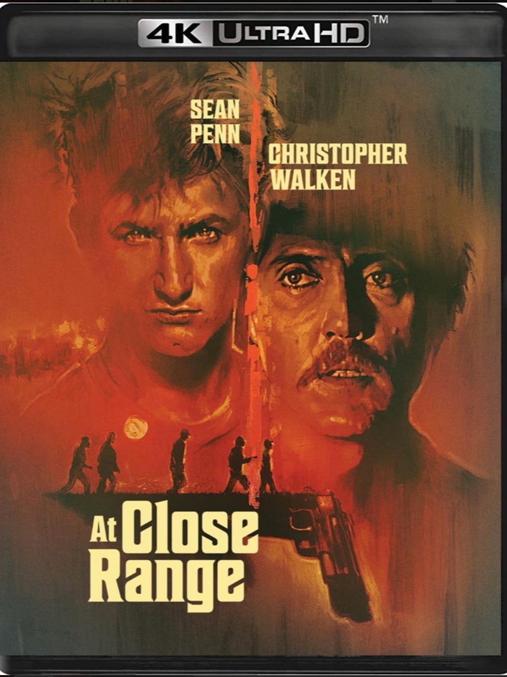At Close Range 4K Ultra HD Movie Cover - Orange & Black